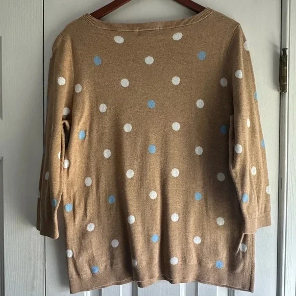 Women’s Land’s End Supima Cotten Sweater Size L 14-16 - Picture 2 of 5